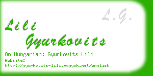 lili gyurkovits business card